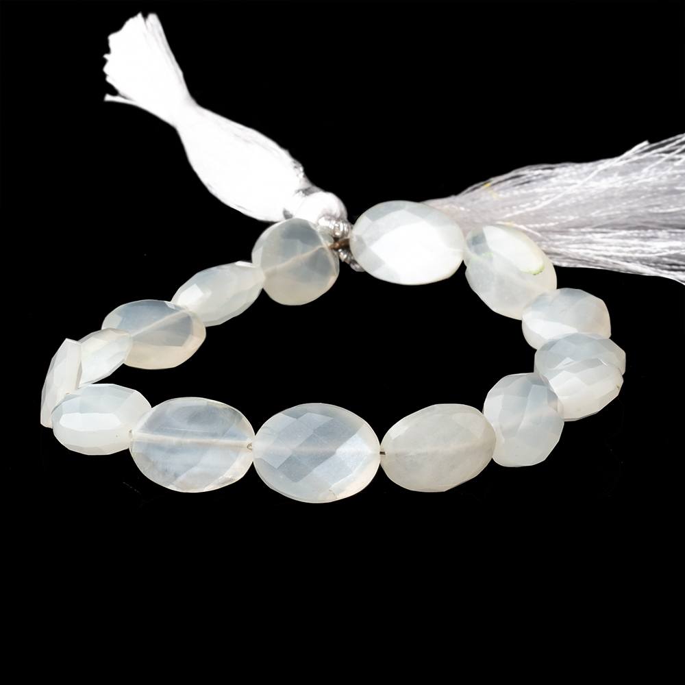 12x10-13x9mm Ceylon Moonstone faceted oval 8 inch 15 Beads - Beadsofcambay.com