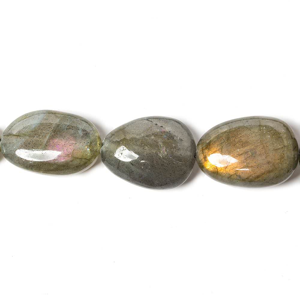 12x10-2014mm Labradorite Plain Nugget Beads 18 inch 30 pieces - Beadsofcambay.com