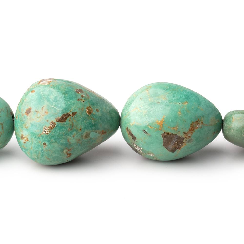 12x10-23x19mm Persian Turquoise plain nugget beads 18 inch 28 pieces - Beadsofcambay.com