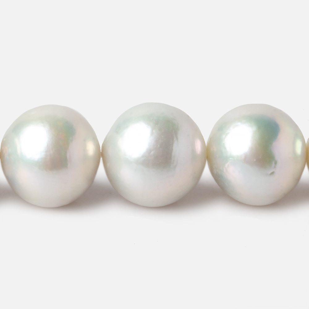 12x11-14.5x14mm Off White Off Round Freshwater Pearls 18 inch 35 pieces AA - Beadsofcambay.com