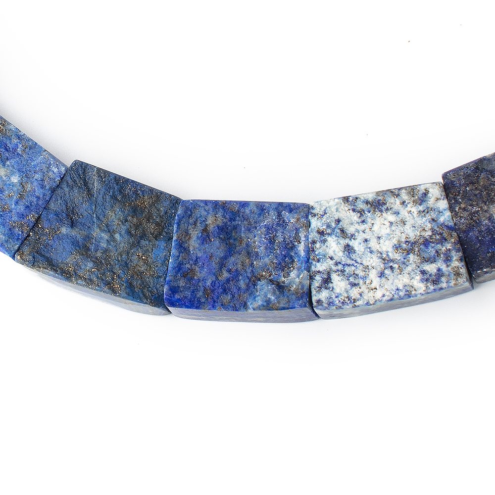12x17-20x23mm Natural & Polished Lapis Lazuli Fancy Shape Collar 25 Beads - Beadsofcambay.com
