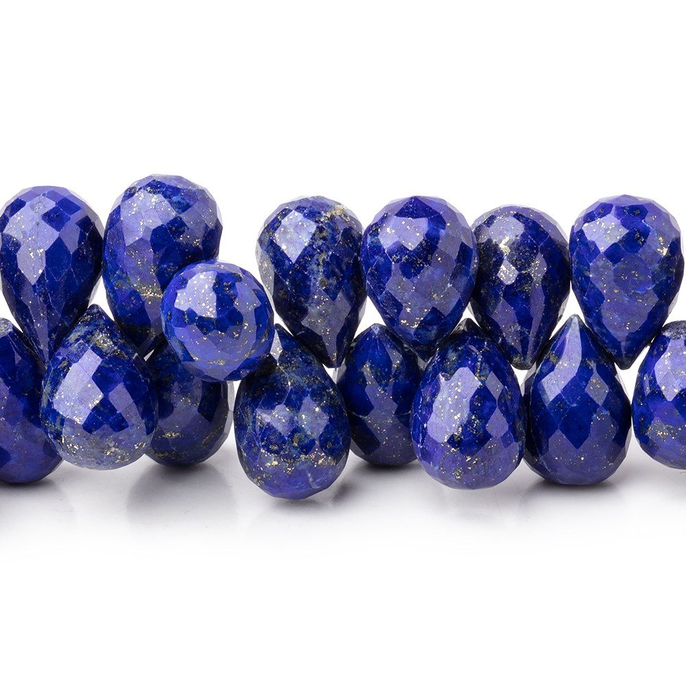 12x8-13x9mm Lapis Lazuli Faceted Tear Drop Beads 8 inch 52 pieces - Beadsofcambay.com