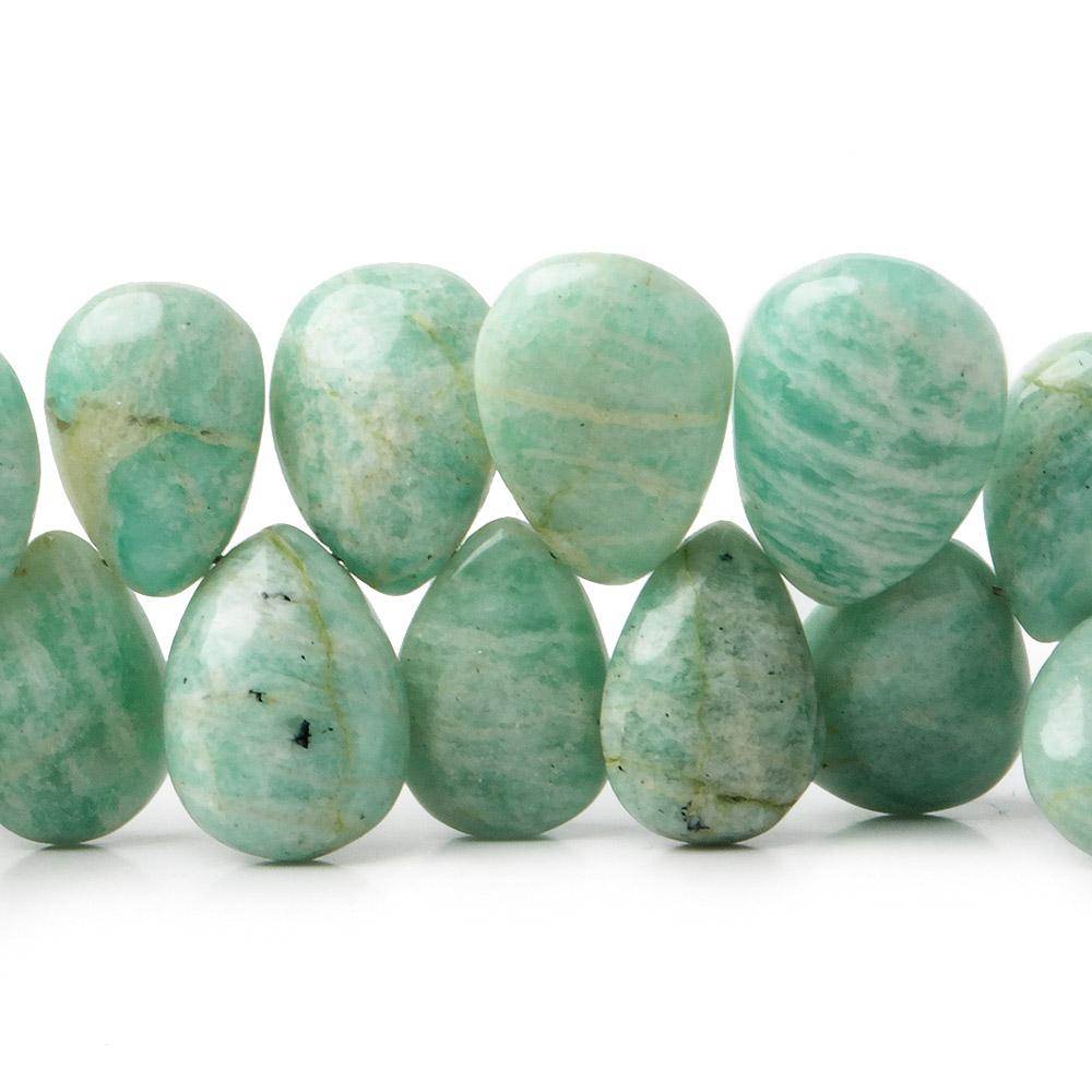 12x8-17x11mm Amazonite Plain Pear beads 8 inch 44 pieces - Beadsofcambay.com