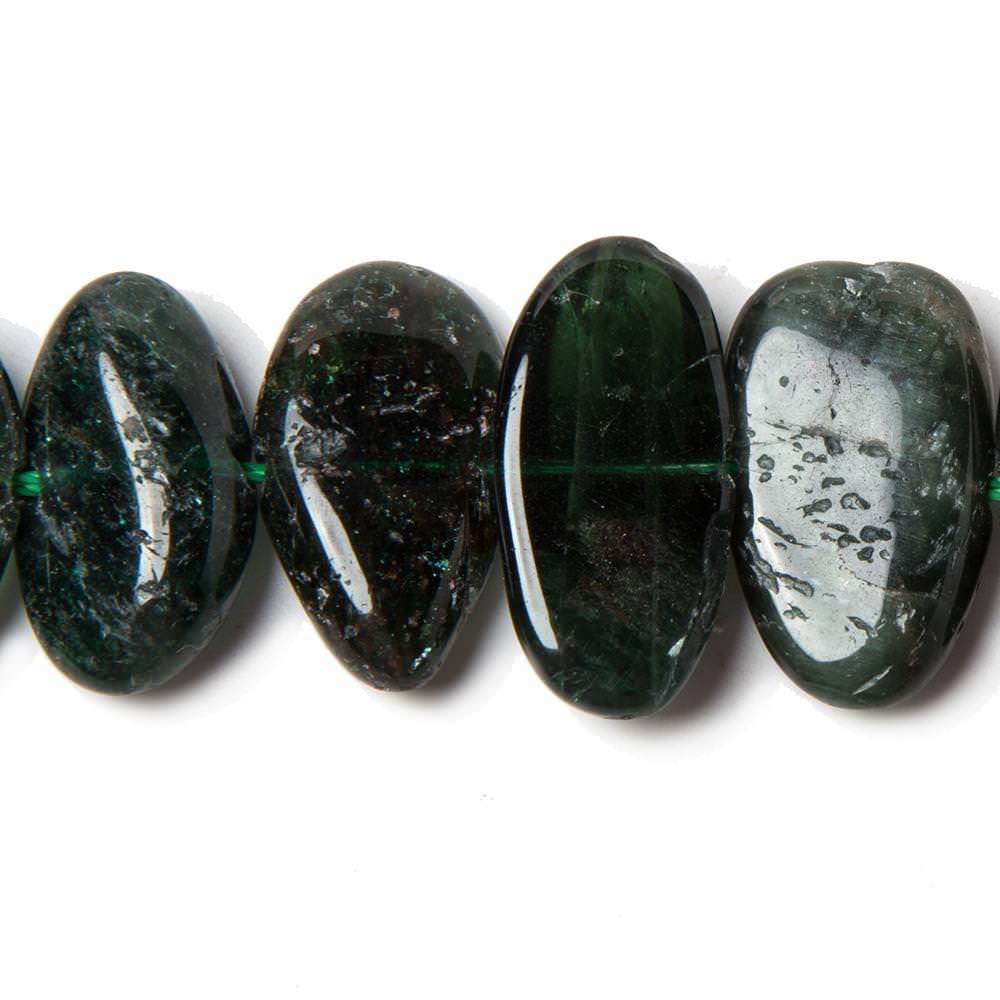 12x8-21x12mm Chrome Diopside side drilled plain nugget beads 16 inch 39 pcs - Beadsofcambay.com