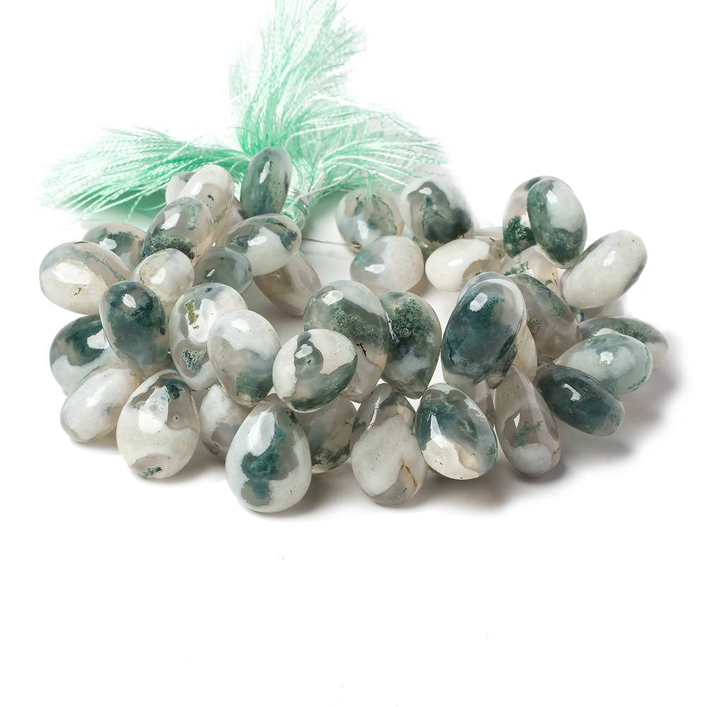 12x9-15x10mm Peacock Solar Quartz plain pear beads 7.5 inch 46 pieces - Beadsofcambay.com