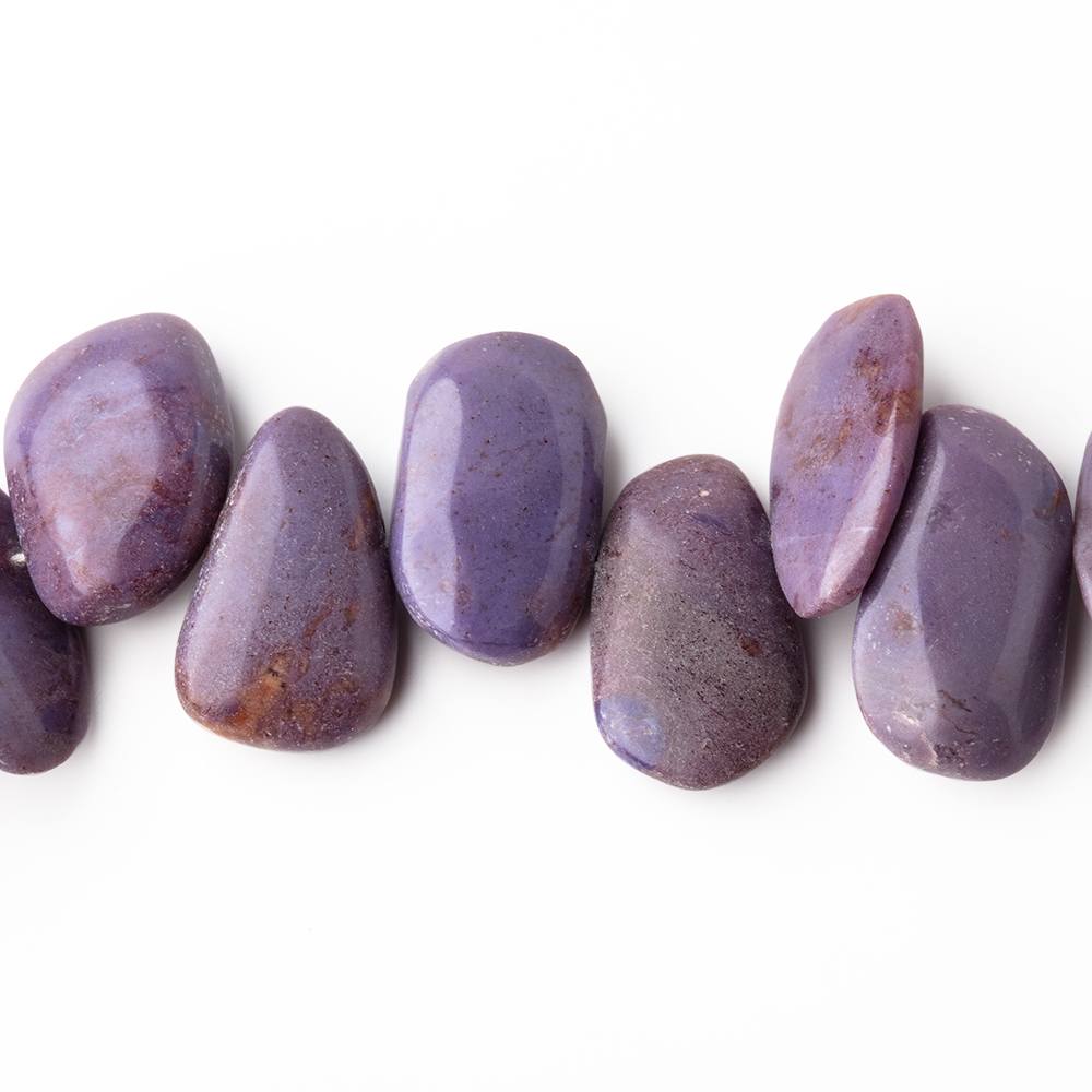 12x9-16x9mm Turkish Purple Jade Plain Freeform Beads 8 inch 27 pieces - Beadsofcambay.com