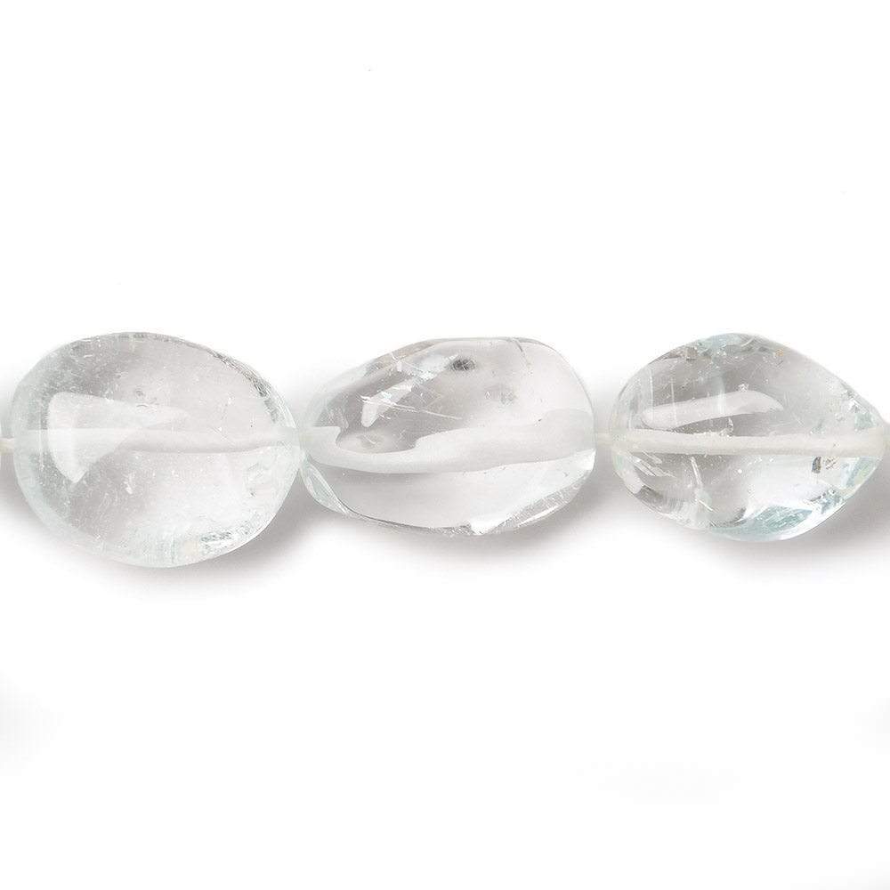 12x9-20x14.9mm Blue Topaz Plain Nugget Beads 16.5 inch 29 pieces - Beadsofcambay.com