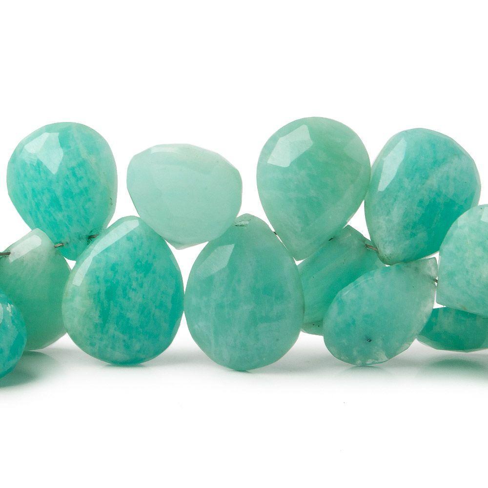 12x9mm - 16x12mm Amazonite Faceted Pear Beads 7.5 inch 47 pieces AA - Beadsofcambay.com