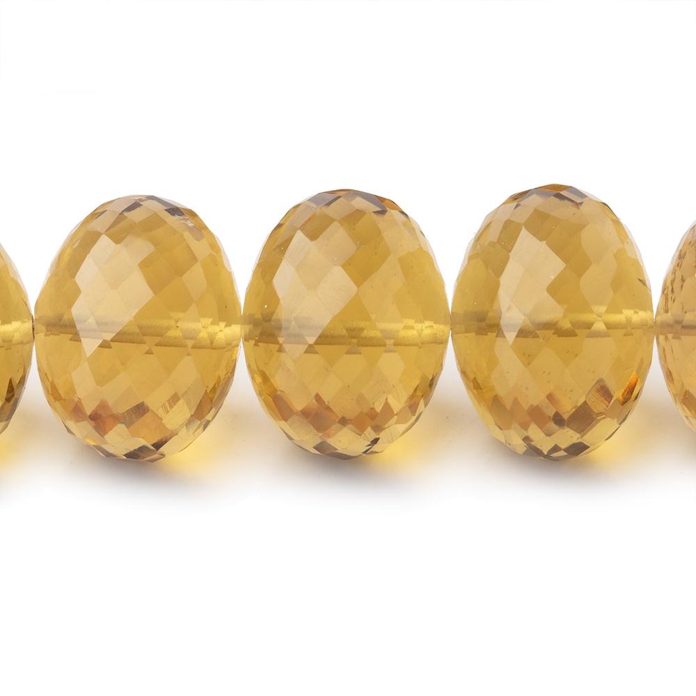 13-16mm Whiskey Quartz Faceted Rondelle Beads 16 inch 35 pieces AAA - Beadsofcambay.com