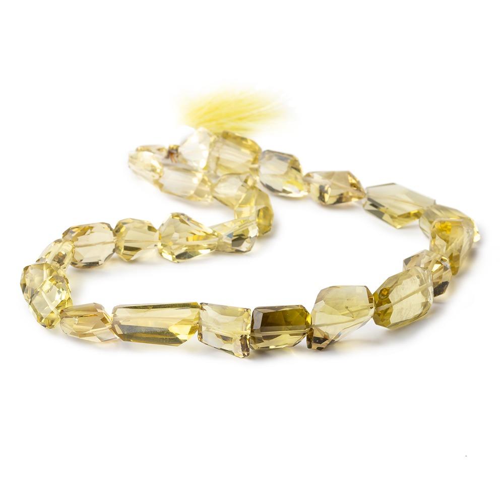 13-30mm Lemon Quartz Faceted Nugget Beads 16 inch 25 pieces - Beadsofcambay.com