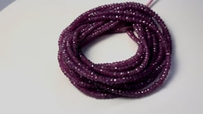 Beadsofcambay 3-4mm Natural Star Ruby Faceted Rondelle Beads 17 inch 187 pieces View 1