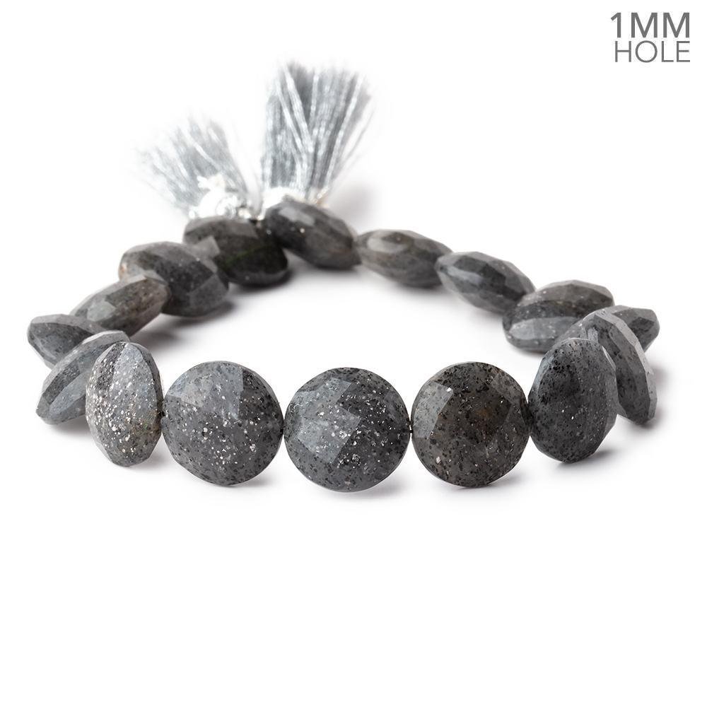 13mm Celestial Quartz Faceted Coin Beads 8 inch 16 pieces 1mm Large Hole - Beadsofcambay.com