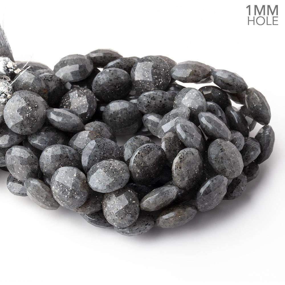 13mm Celestial Quartz Faceted Coin Beads 8 inch 16 pieces 1mm Large Hole - Beadsofcambay.com