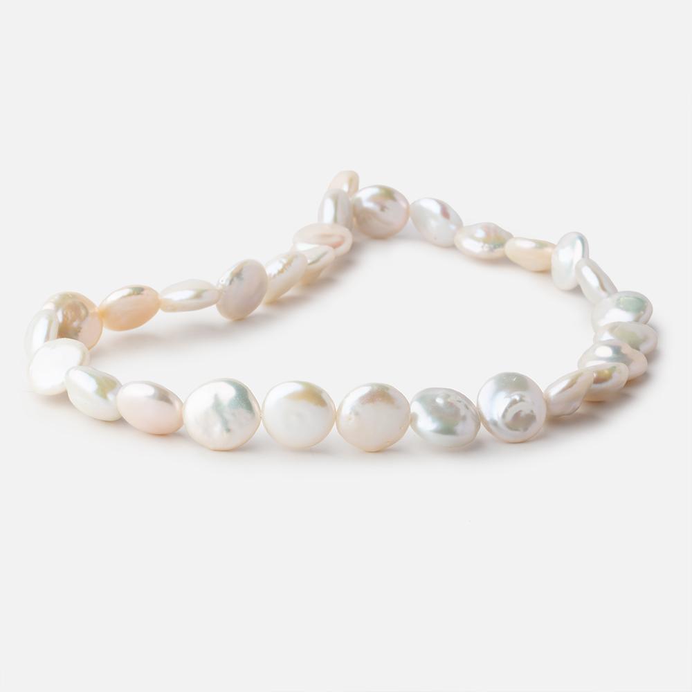 13mm Cream Coin Freshwater Pearl 16 inch 26 pieces - Beadsofcambay.com