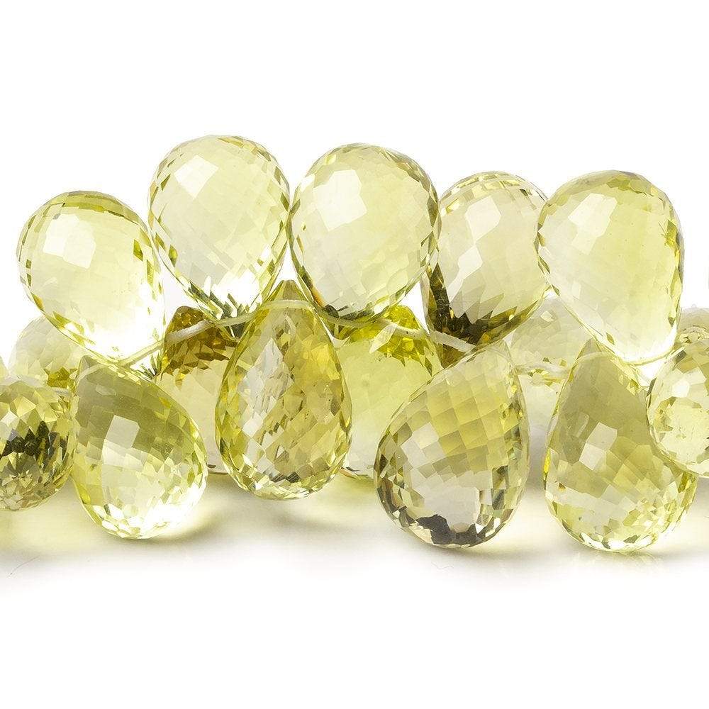 13x10-18x12mm Lemon Quartz Faceted Tear Drop Beads 8 inch 50 pcs AAA - Beadsofcambay.com