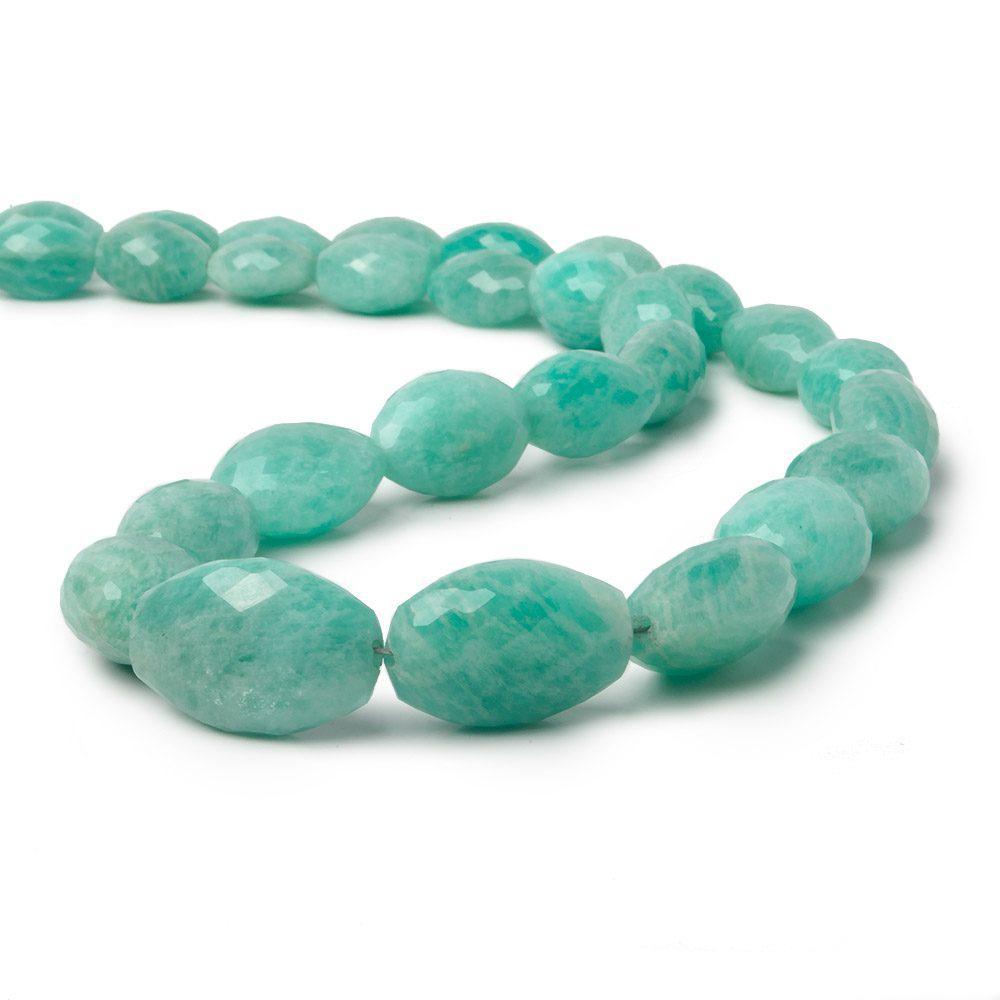 13x10 - 20x14mm Amazonite faceted oval beads 18 inch 30 pieces AA - Beadsofcambay.com