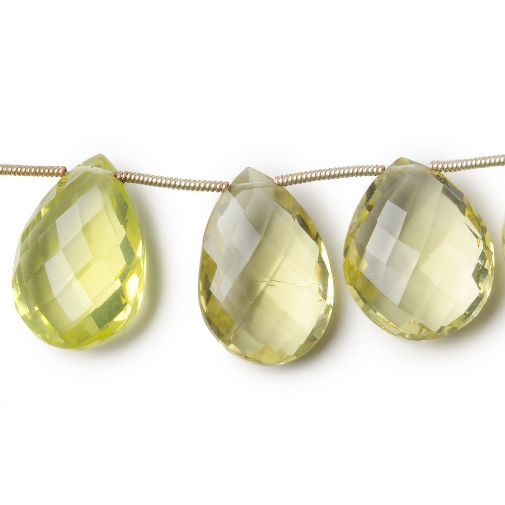 13x10x7- 20x14x8mm Lemon Quartz Pear Briolette 8 inch 13 pieces - Beadsofcambay.com