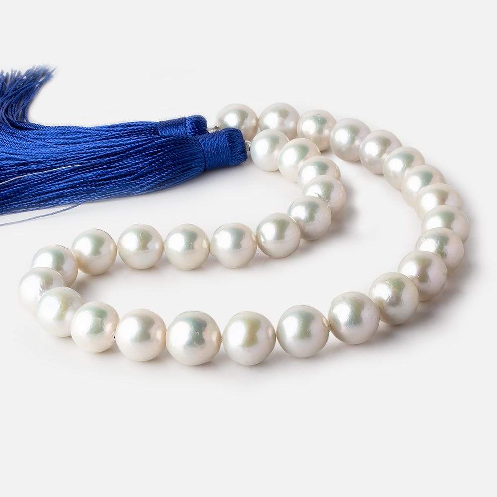 13x13.5-15x15.5mm Off White Near Round Freshwater Pearl 17 inch 31 pieces A - Beadsofcambay.com