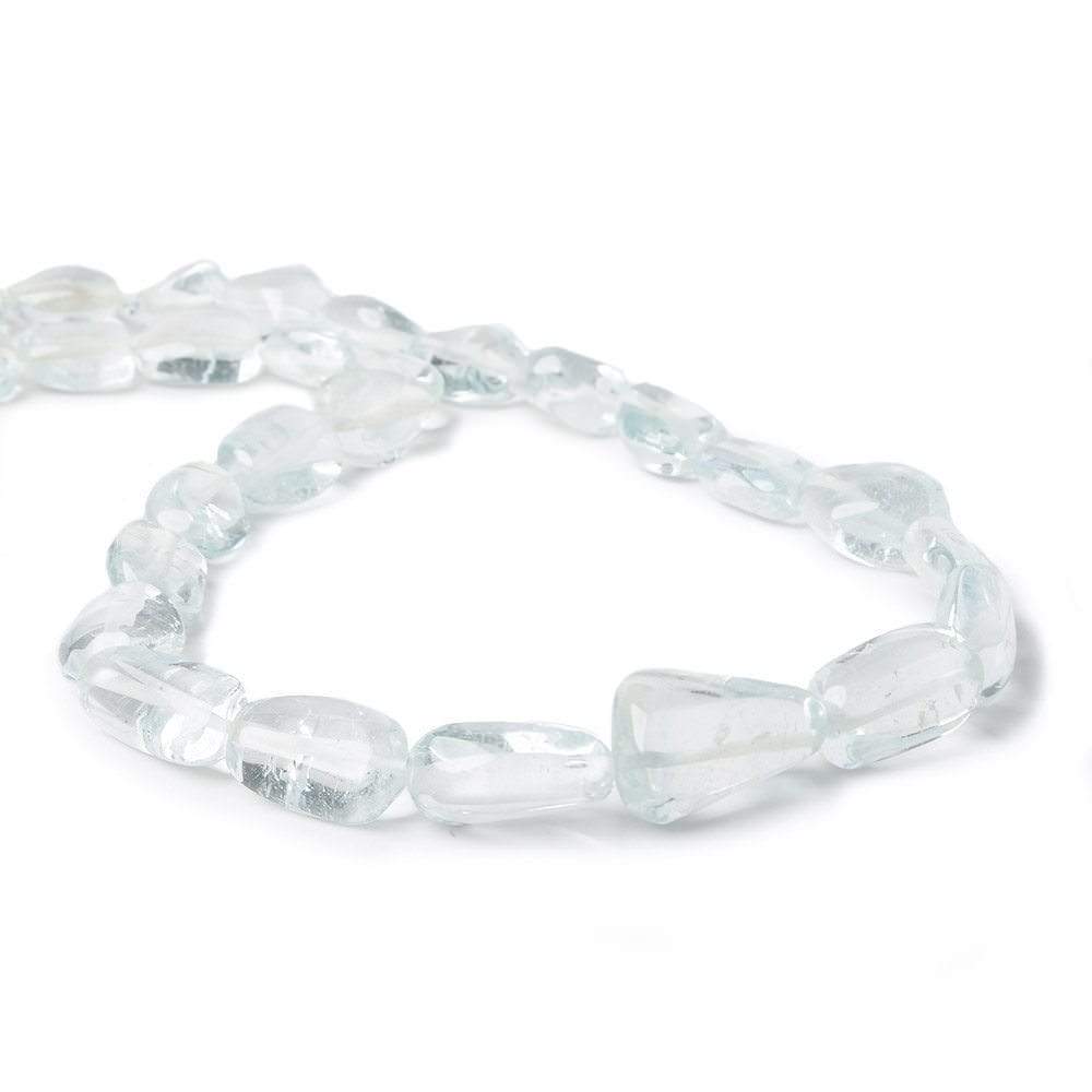 13x9-19.5x12mm Sky Blue Topaz Plain Nugget Beads 16 inches 29 pieces - Beadsofcambay.com