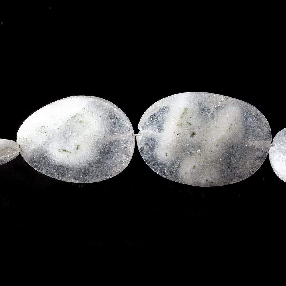 14-25mm Peacock Solar Quartz Straight Drilled Faceted Ovals 8.5 inch 9 pieces - Beadsofcambay.com