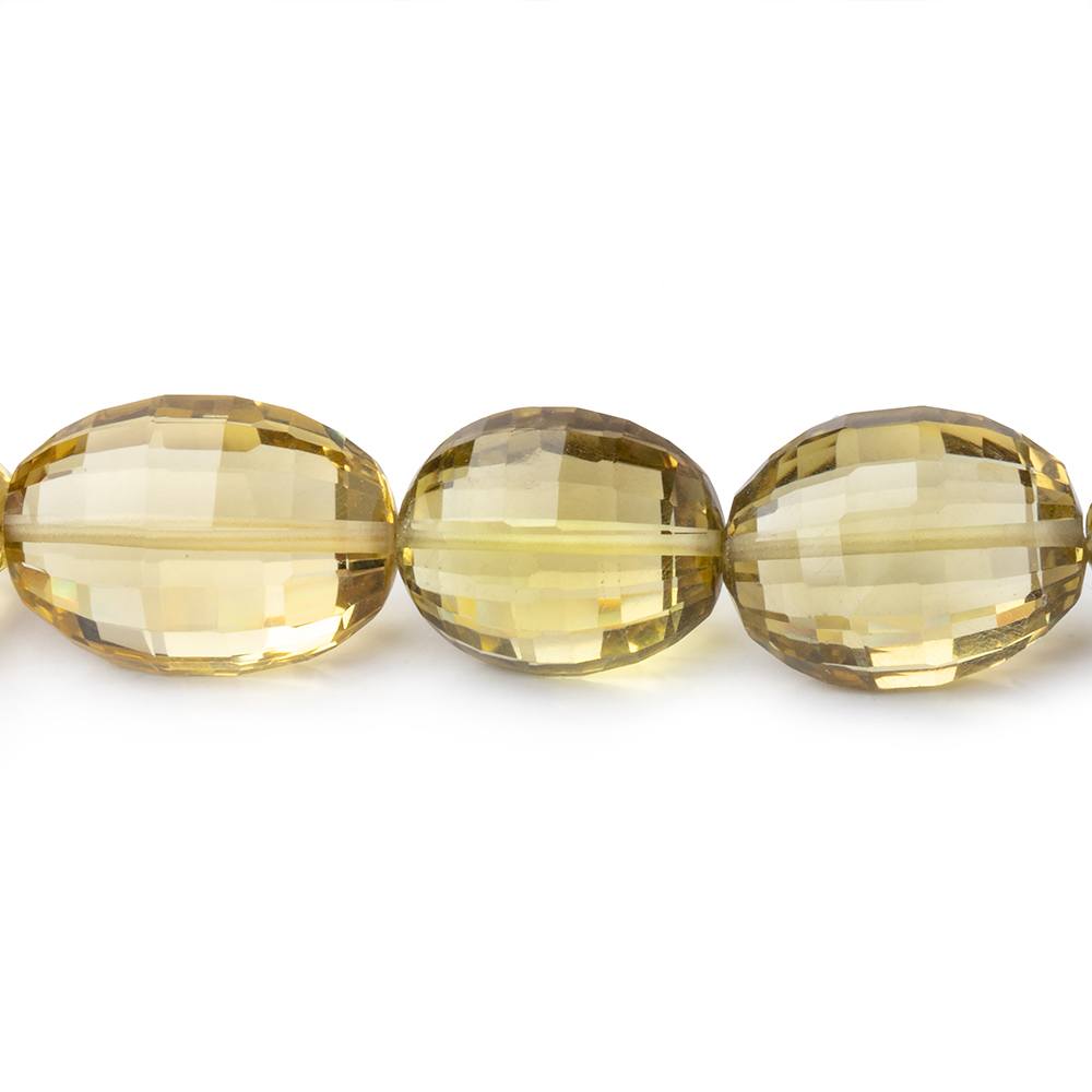 15x12-19x14mm Lemon Quartz Faceted Ovals 16 inch 25 beads AAA - BeadsofCambay.com