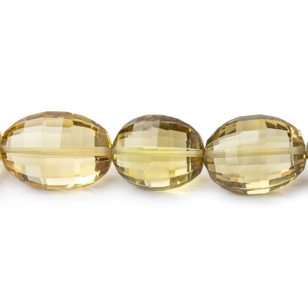 15x12-19x14mm Lemon Quartz Faceted Ovals 16 inch 25 beads AAA - BeadsofCambay.com