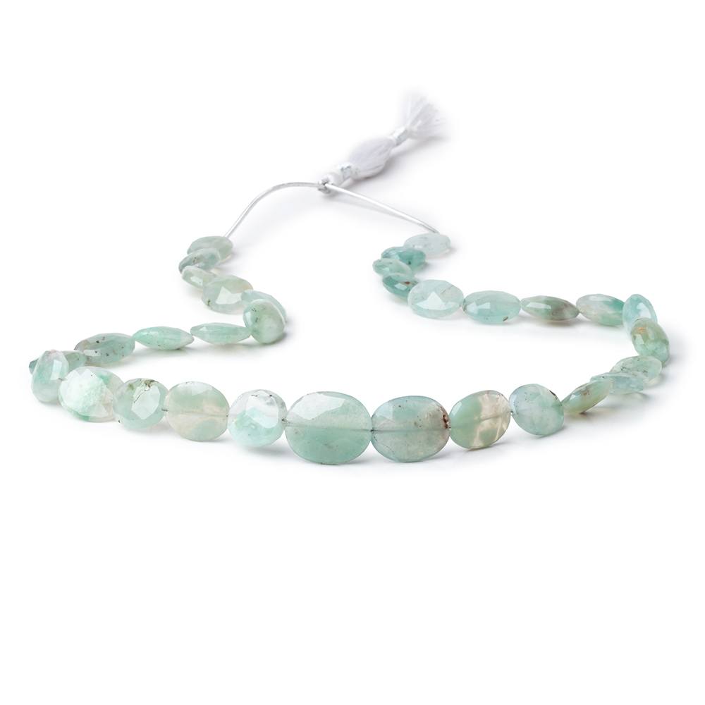 14x11-18x15mm Aqua Green Chalcedony Faceted Ovals 18 inch 31 Beads - Beadsofcambay.com