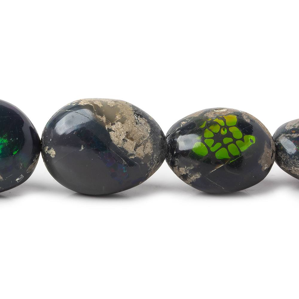 14x11-24x17mm Ethiopian Opal & Matrix Plain Nuggets 18 inch 23 Beads