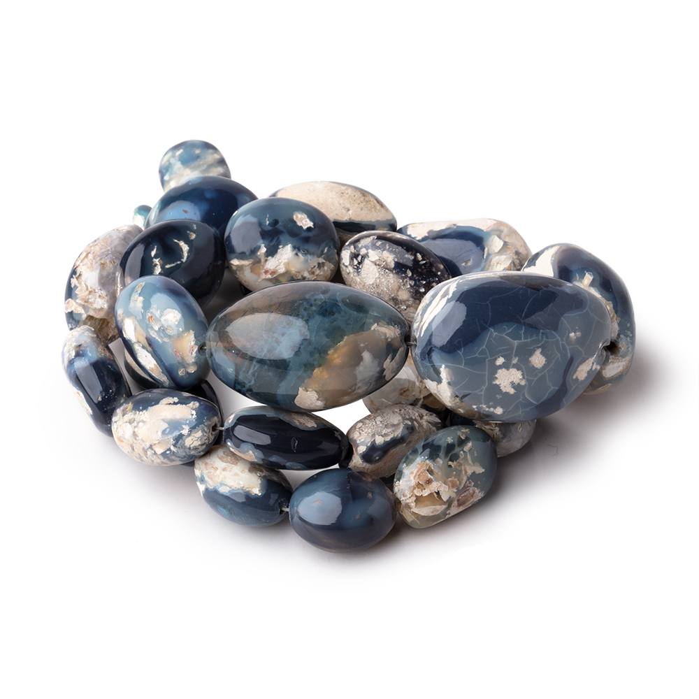 14x9-28x21mm Australian Opal & Matrix Plain Nuggets 19 inch 27 Beads AA - Beadsofcambay.com