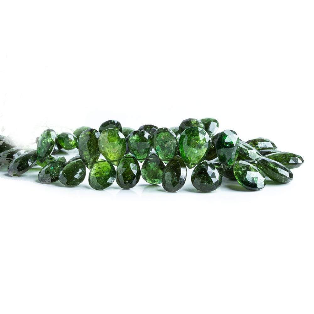 15mm Chrome Green Tourmaline Faceted Pear Beads 7 inch 52 beads - Beadsofcambay.com