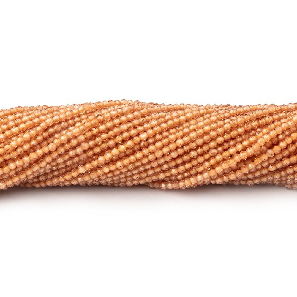 1.5mm Mandarin Garnet Micro Faceted Round Beads 12.5 inch 230 pieces AA - Beadsofcambay.com