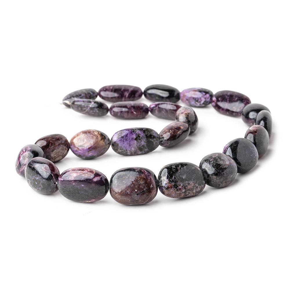 16.5x11.5-22x15mm Charoite Plain Nugget Beads 17.5 inch 23 pieces - Beadsofcambay.com