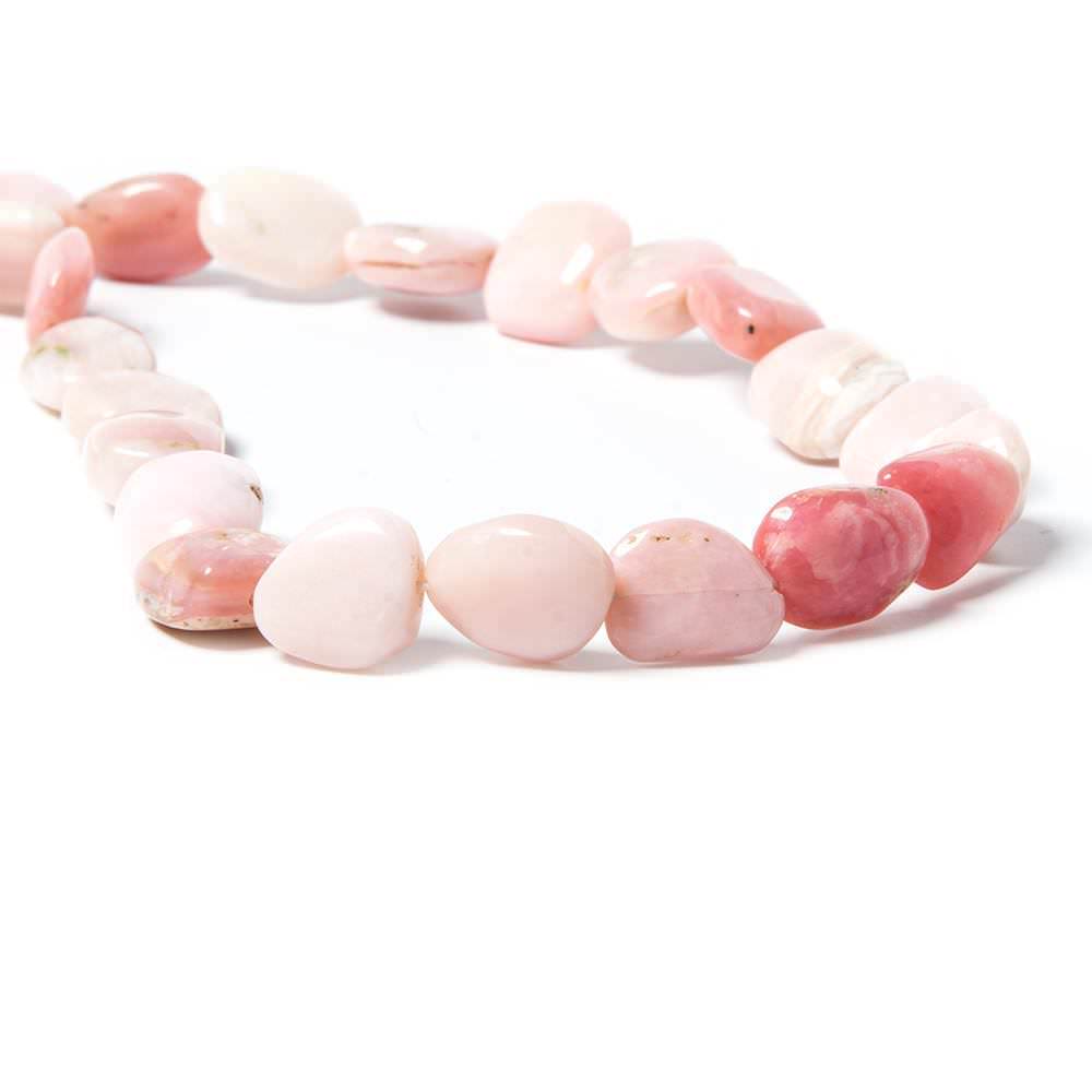16mm Pink Peruvian Opal Plain Nugget Beads 16 inch 30 beads - Beadsofcambay.com