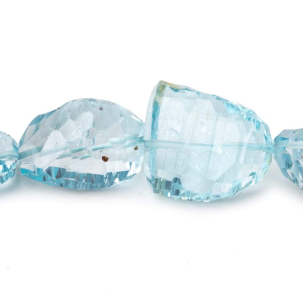 16x11-25x16mm Sky Blue Topaz Concave Faceted Nuggets 9 inch 12 Beads - Beadsofcambay.com