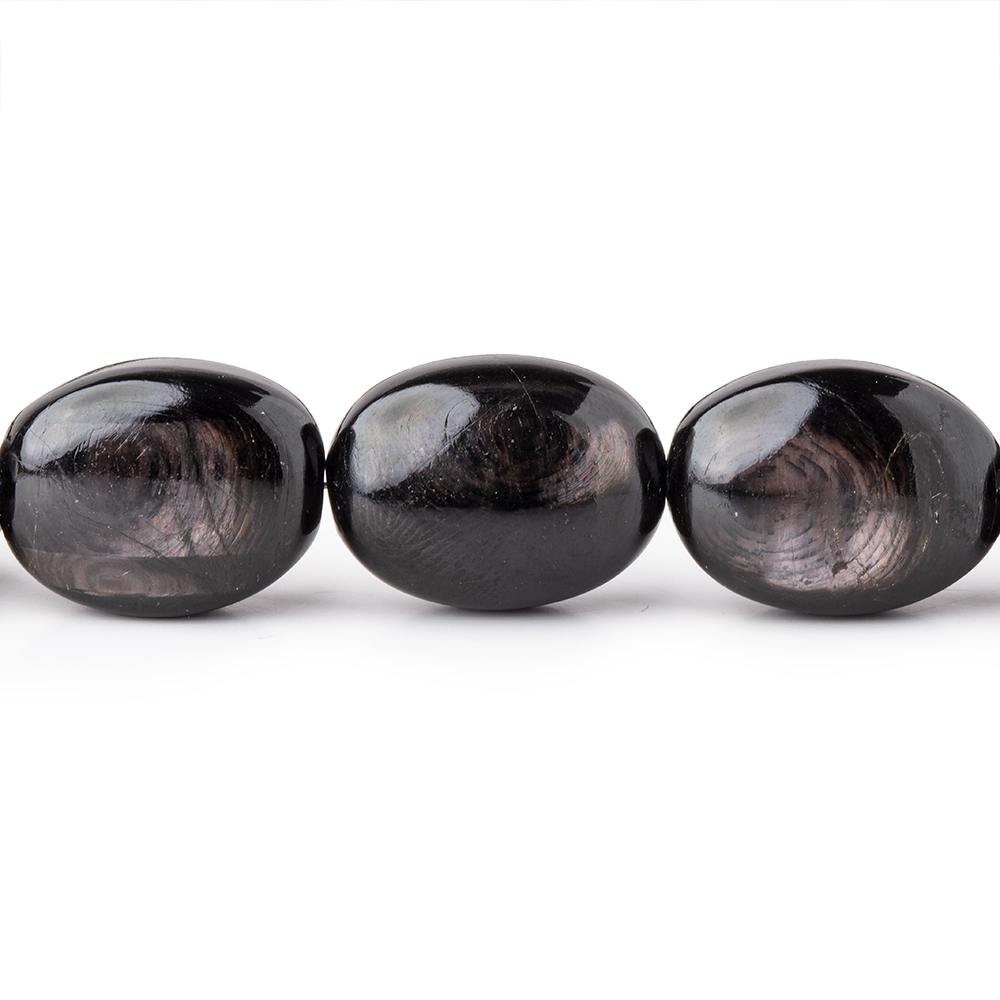 16x12-17x13mm Hypersthene plain oval beads 17 inches 27 pieces AAA - Beadsofcambay.com