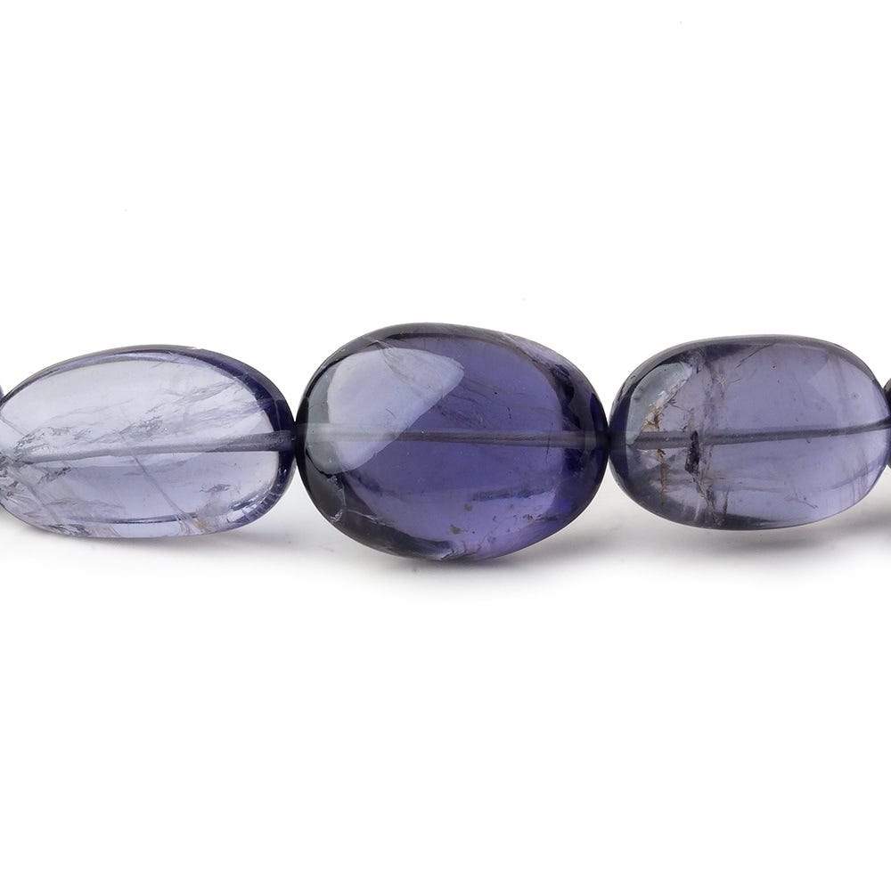 16x12-26x14mm Iolite plain nugget beads 20 inch 27 pieces AA - Beadsofcambay.com