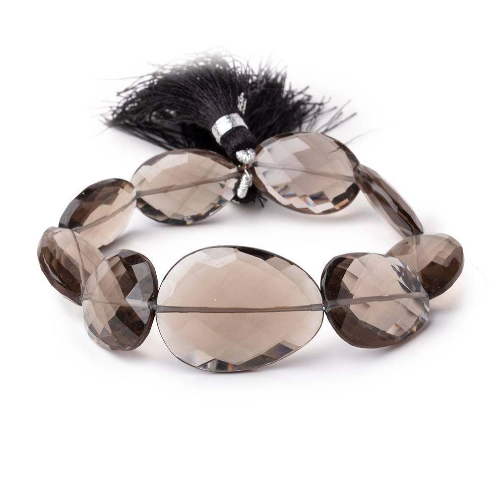 16x12-26x18mm Smoky Quartz Faceted Nugget Beads 8 inch 9 pieces - Beadsofcambay.com