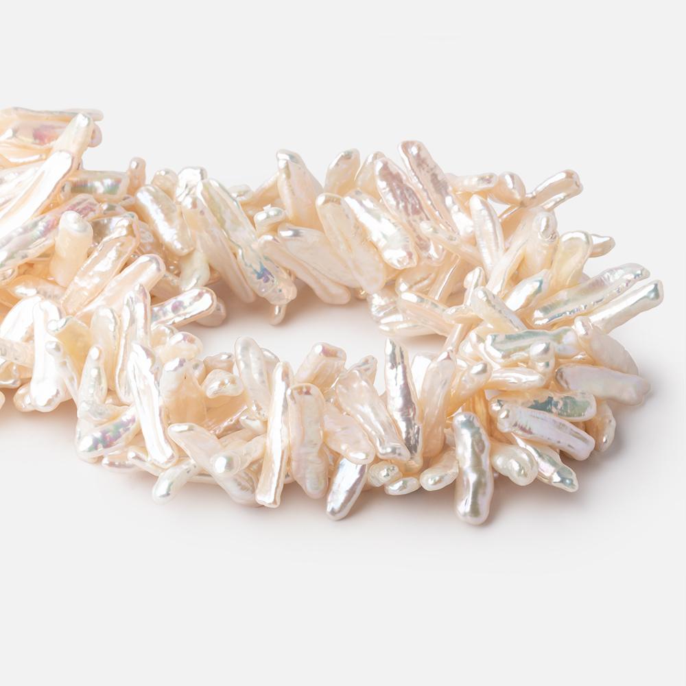 17-20mm Cream Biwa Freshwater Pearls 16 inch 60 beads AAA - Beadsofcambay.com