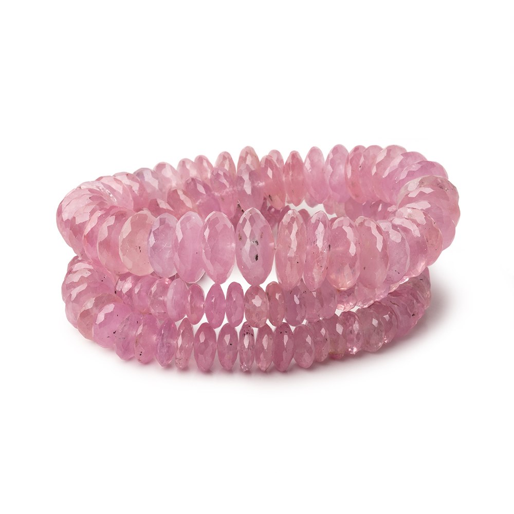 5-12mm Ruby German Faceted Rondelle Beads 16 inch 122 pieces - BeadsofCambay.com