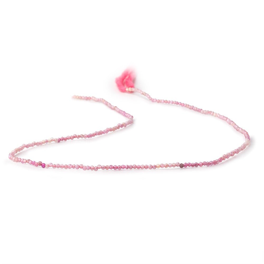 1.7mm Shaded Ruby Micro Faceted Round Beads 13 inch 230 pieces - Beadsofcambay.com