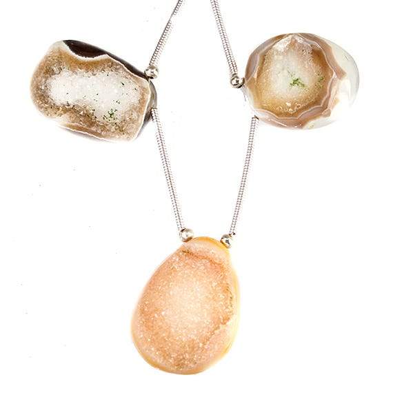 18-21mm Natural Color Drusy Bead Set of 3 - Beadsofcambay.com