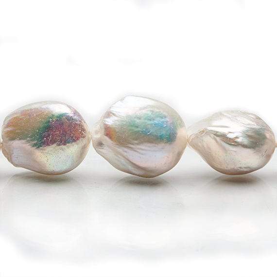 18-21mm Off White Ultra Baroque Freshwater Pearls 16 inch 20 pieces - Beadsofcambay.com