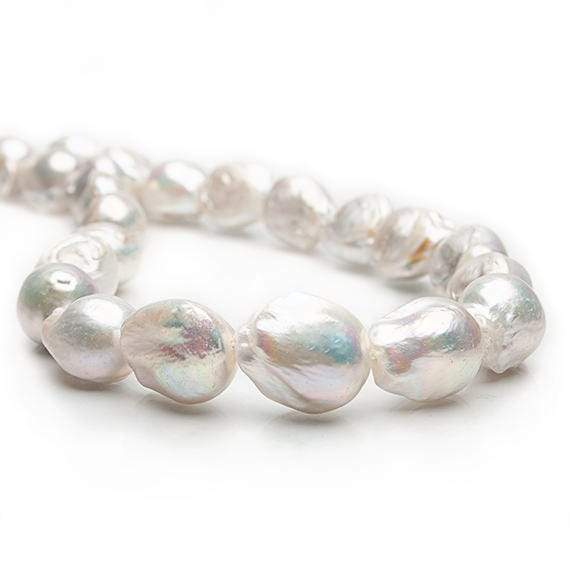 18-21mm Off White Ultra Baroque Freshwater Pearls 16 inch 20 pieces - Beadsofcambay.com