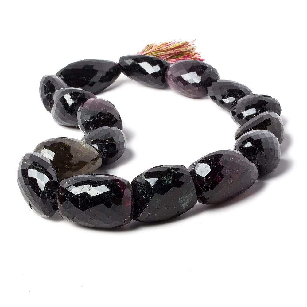 18-33mm Polychromatic Tourmaline Faceted Nuggets 16 pcs - Beadsofcambay.com