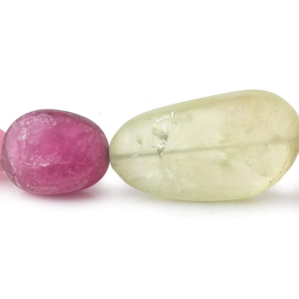 18x14-33x19mm Matte Afghani Tourmaline plain nugget beads 19 inch 23 pcs AA - Beadsofcambay.com