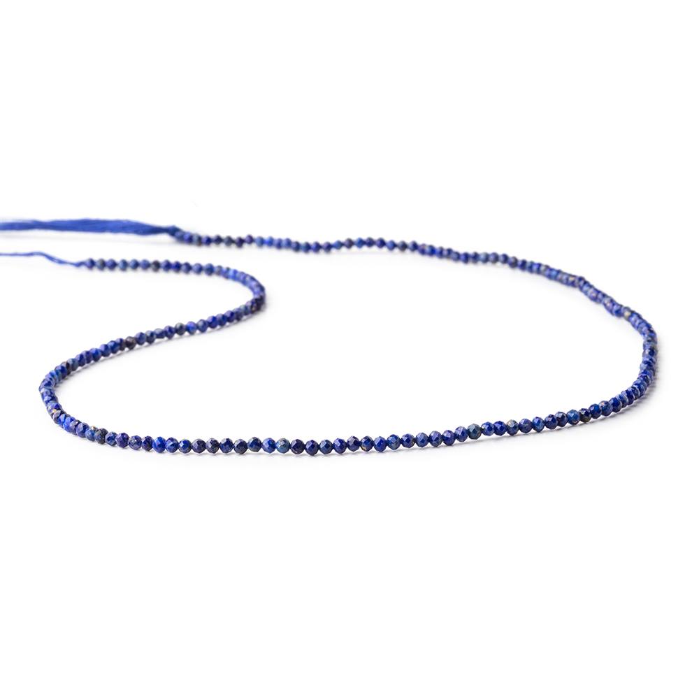 1.8mm Lapis Lazuli microfaceted rondelle beads 13 inch 195 pieces view 2