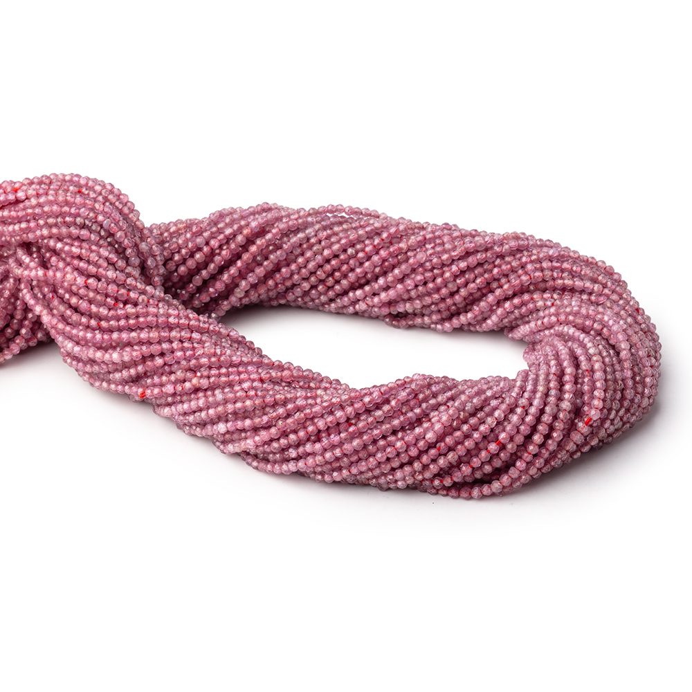 1.9mm Ruby Micro Faceted Rondelle Beads 12.5 inch 230 pieces A - Beadsofcambay.com