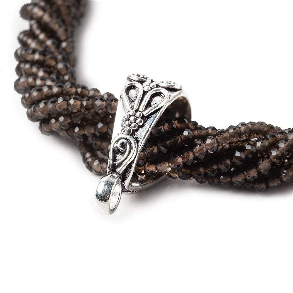 19x10x6mm Antiqued Sterling Silver Bail - Beadsofcambay.com