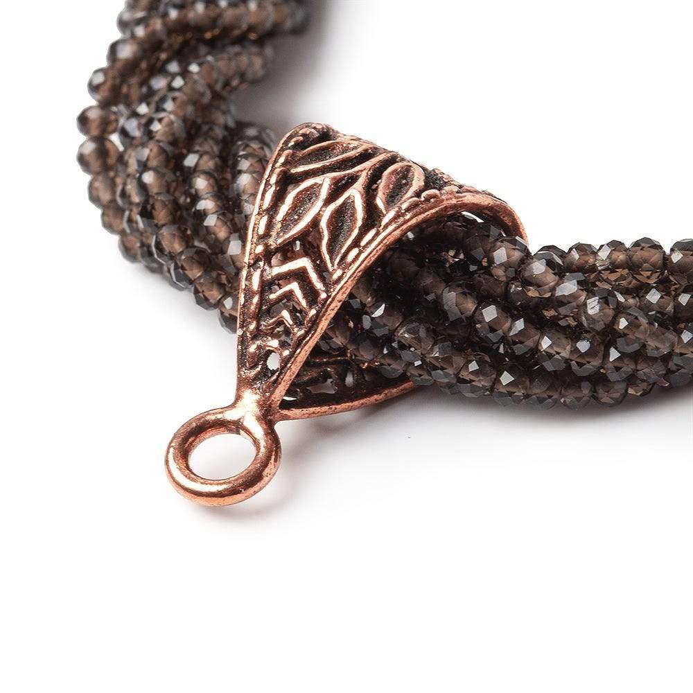 19x11mm Branch Antiqued Copper Bail Finding Set of 4 - Beadsofcambay.com
