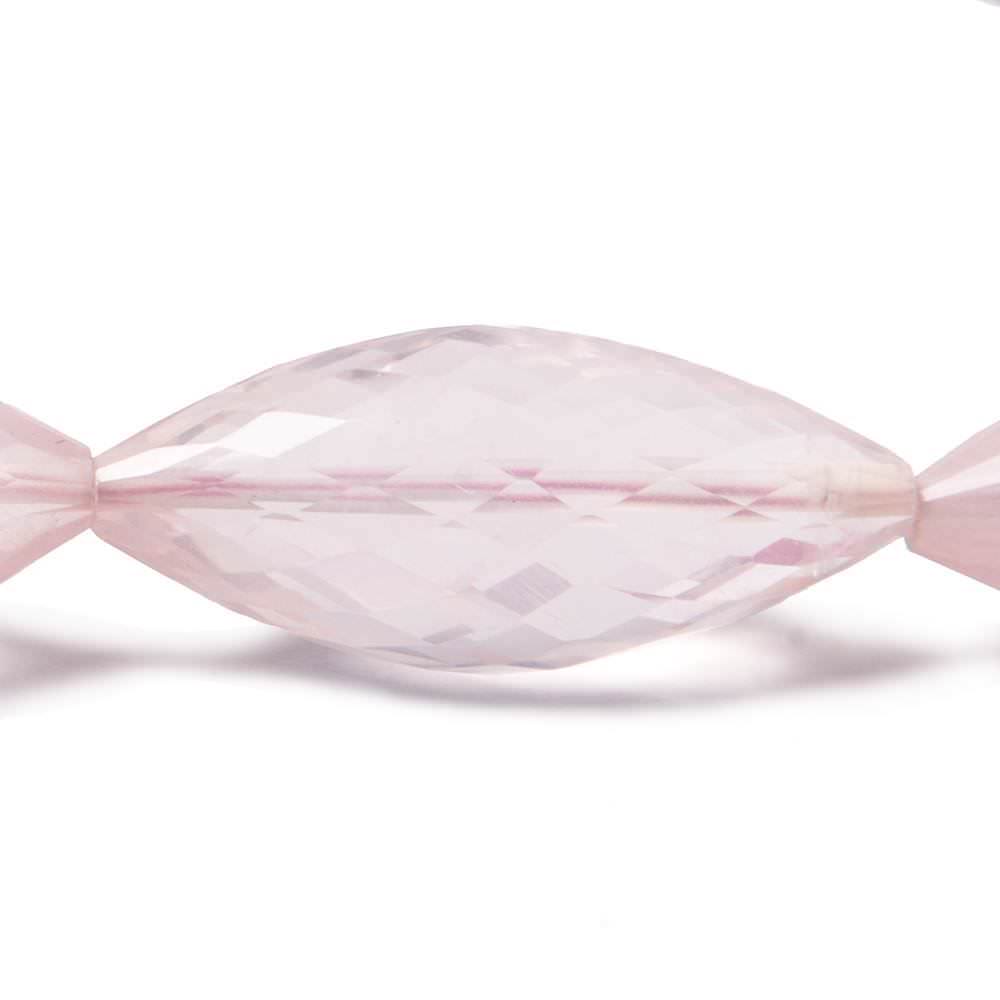 19x9-30x12mm Rose Quartz faceted marquise beads 16 inch 16 pieces - Beadsofcambay.com